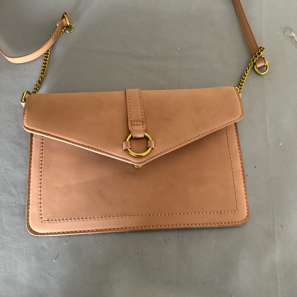 Universal Thread Elegant Tan Leather Crossbody Bag - image 1